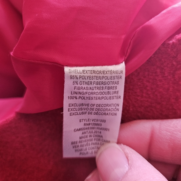 Girls Red Pea Coat by Velvet Chic Sz 10/12 - Picture 6 of 6